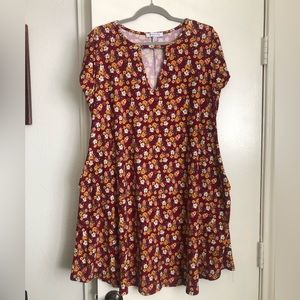 Floral print dress WITH POCKETS!